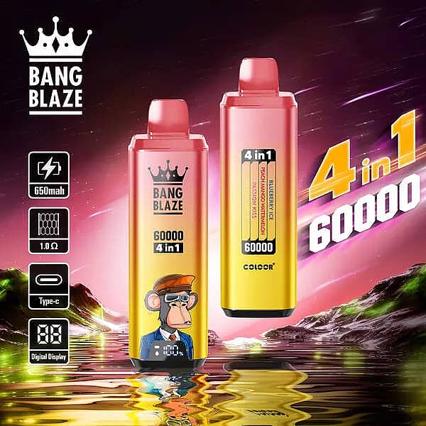 Szer. = 600, Wys. = 600, Dopasowanie = Zmniejsz, Grawitacja = Automatycznie, Wyostrzanie = 1, Metadane = Brak, Format = Automatycznie, Jakość = 70 Jednorazowy vape Bang Blaze 60K Puffs o smakach jagodowo-mrożonych, brzoskwiniowo-mango-arbuzowych oraz w wersji 4 w 1