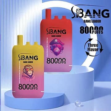 BANG LEADER 80k Puffs triple flavor disposable vape in red and yellow