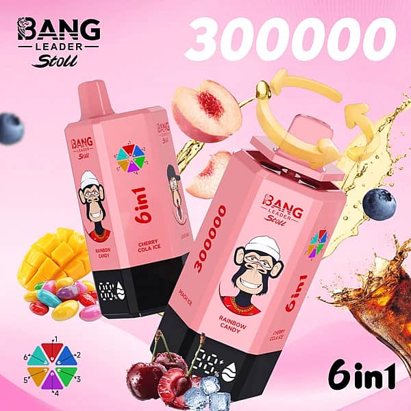 Bang Leader Stoll – jednorazowy vape 6 w 1 na 300 tys. zaciągnięć z obrotową ustnikiem