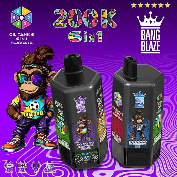 Bang Blaze – jednorazowy vaporizer na 200 000 zaciągnięć z wieloma smakami i systemem 6 w 1