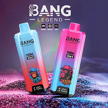 Bang Legend 110K Puffs 3 in 1 multi-flavor disposable vape with digital display