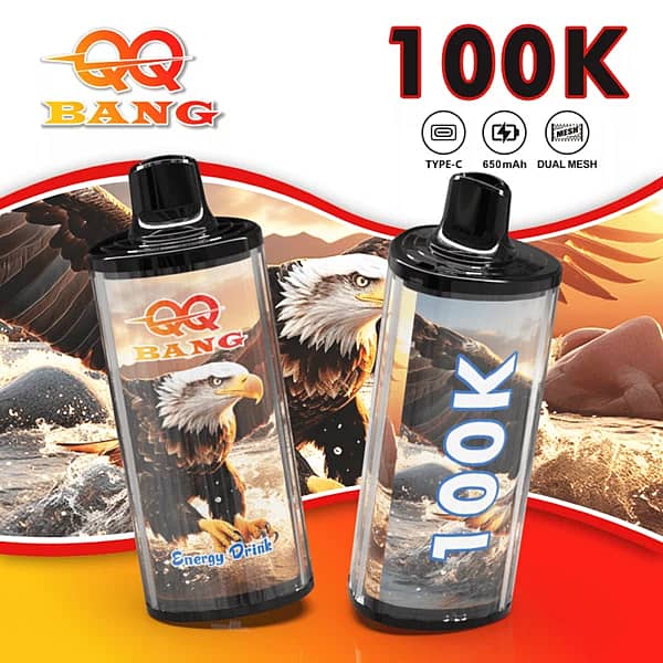 W=600,H=600,Fit=Scale Down,Gravity=Auto,Sharpen=1,Metadata=None,Format=Auto,Quality=70 Vape jetable Qq Bang « Energy Drink » à 100 000 bouffées, avec corps transparent