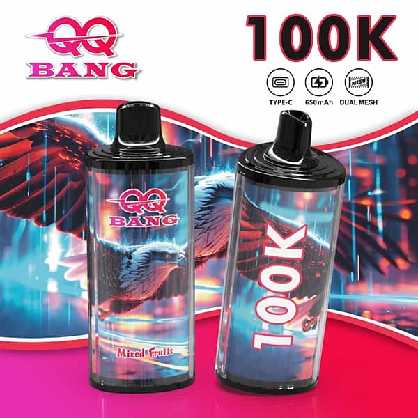 W=600,H=600,Fit=Scale Down,Gravity=Auto,Sharpen=1,Metadata=None,Format=Auto,Quality=70 Vape jetable Qq Bang 100 000 bouffées aux fruits mélangés avec réservoir transparent