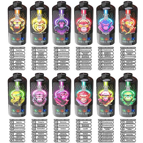 Bang King Adjustable Flavors Disposable Vape With Digital Display