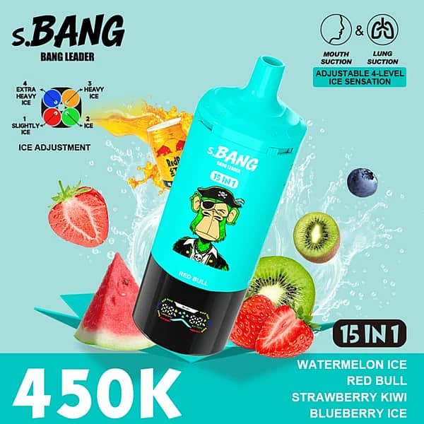 Bang Leader 450000 Puffs Red Bull Disposable Vape With 15 In 1 Flavor Design