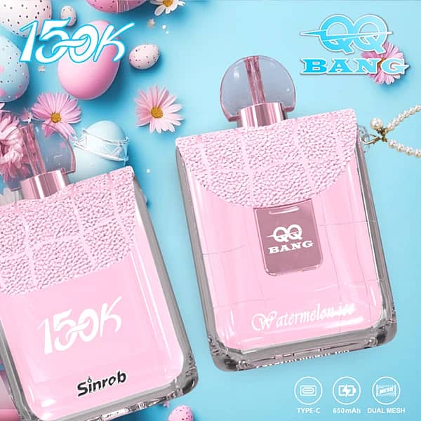 Ancho=600, Alto=600, Ajustar=Reducir, Orientación=Automática, Nitidez=1, Metadatos=Ninguno, Formato=Automático, Calidad=70 Vaporizador desechable Qq Bang Perfume de 150 000 caladas con sabor a sandía helada y diseño en forma de bolso rosa