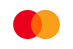 Mastercard logo with overlapping red and orange circles